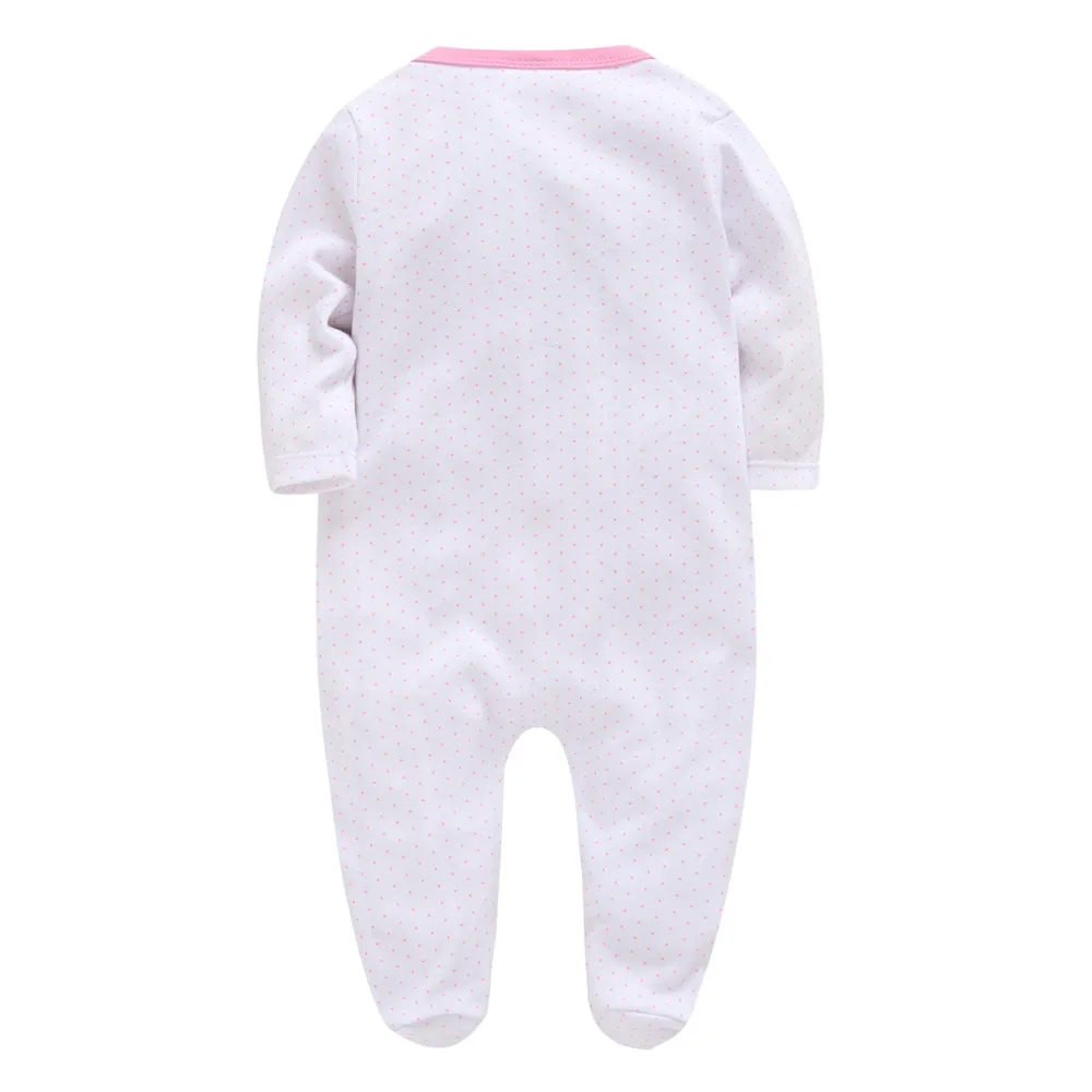 Alternative view of Kavkas Baby Girls Romper Full Sleeve 0-12 Months Cotton bebe Clothes Four Season Cartoon Print Newborn Jumpsuit