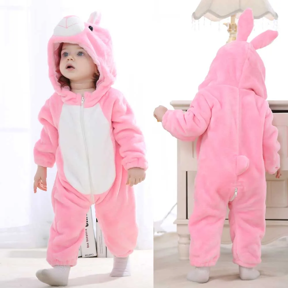 Kigurumi Baby Romper for Boys 0 to 3 6 9 12 18 24 Months Tiger Rabbit 2024 Winter Warm Newborn Kids Girl Jumpsuit Zipper Clothes Kigurumi Baby Romper for Boys 0 to 3 6 9 12 18 24 Months Tiger Rabbit 2024 Winter Warm Newborn Kids Girl Jumpsuit Zipper Clothes