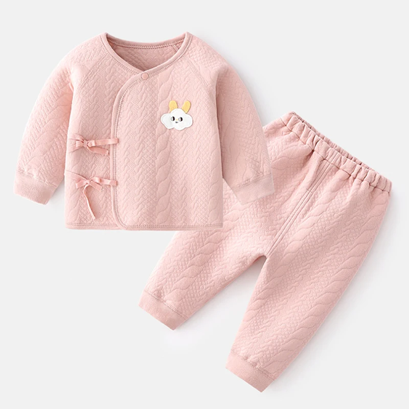 2Piece Spring Newborn Baby Clothes 0 To 3 Months Girls Boutique Outfits Cartoon Cute Cotton Top+Pants Infant Clothing Set BC287