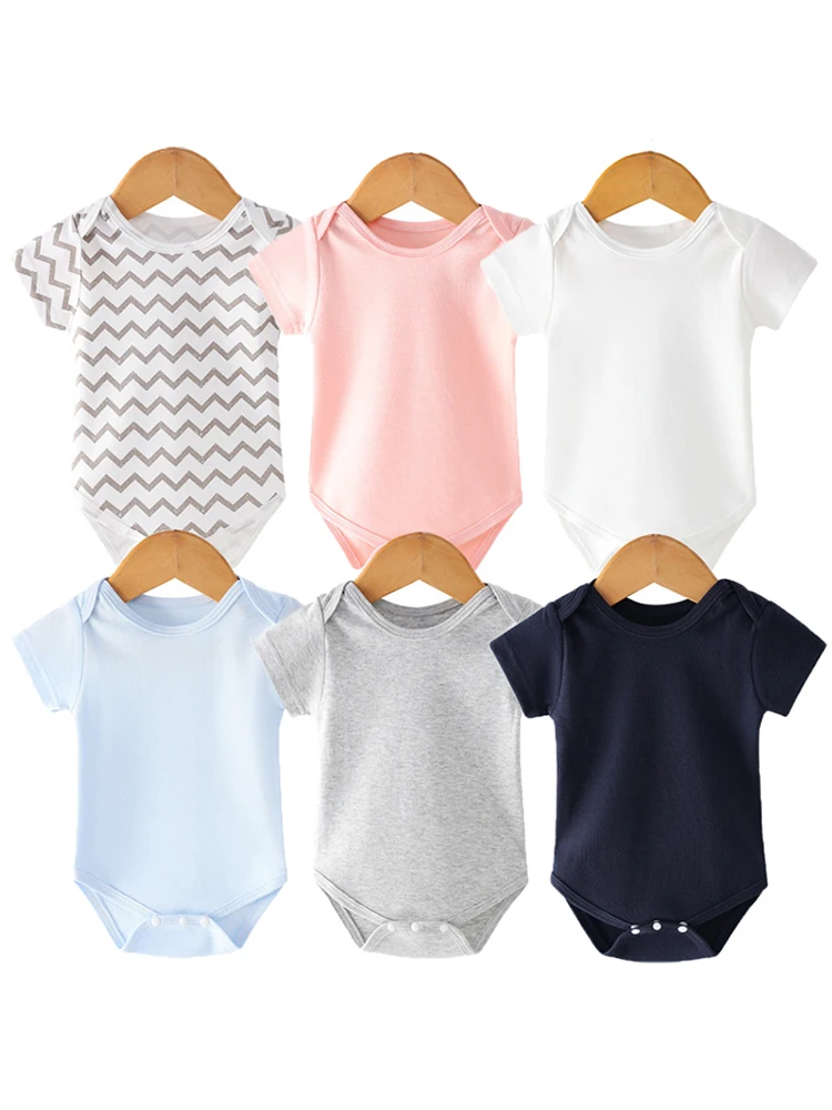 Summer Newborn Baby Bodysuit Short Sleeve 2024 New Baby Clothes Cotton Soft Boys Jumpsuit Newborn Girl Rompers 0 to 3 Months