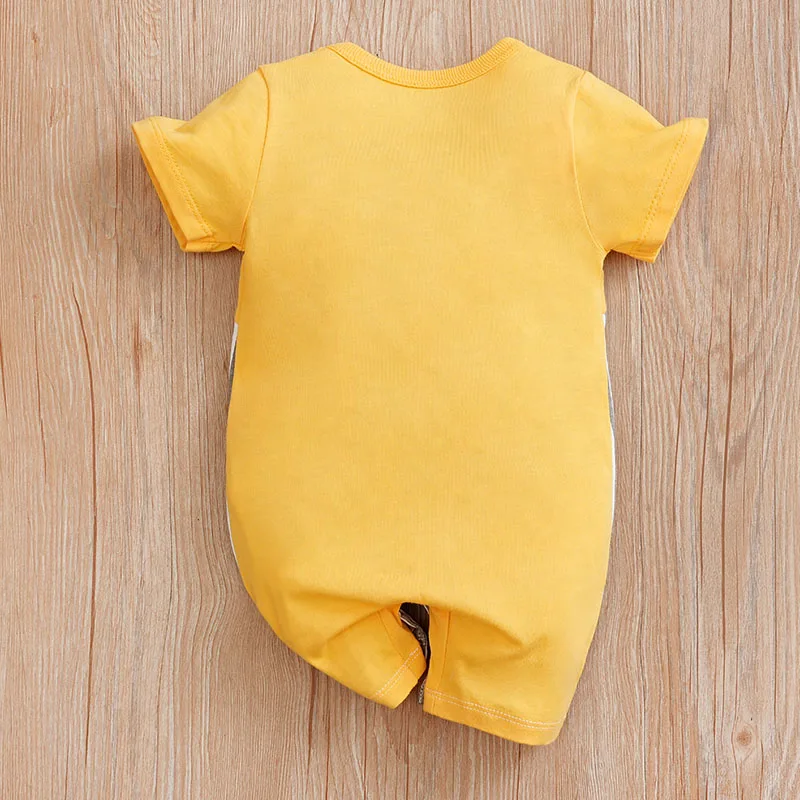 Alternative view of 0-18 Baby Jumpsuit Cute Cartoon Mouse Print Cotton Comfortable And Soft Boy And Girl Summer Short Sleeved Newborn Clothes