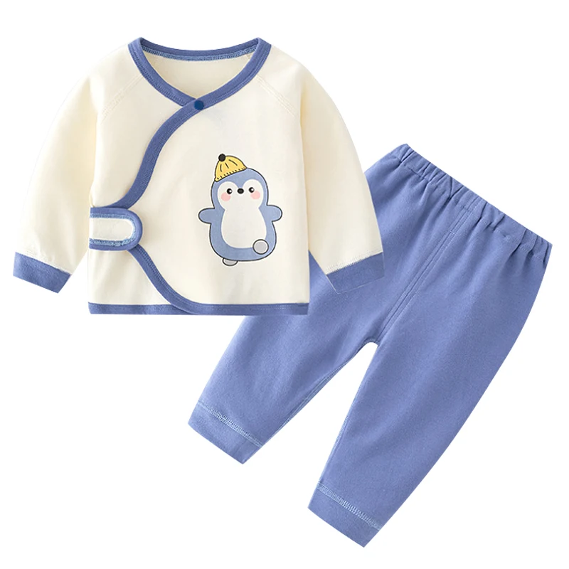Alternative view of 2Piece Spring Fall Newborn Baby Girl Clothes 0 To 3 Months Cartoon Cute Print Cotton Soft Top+Pants Infant Boy Outfit Set BC290