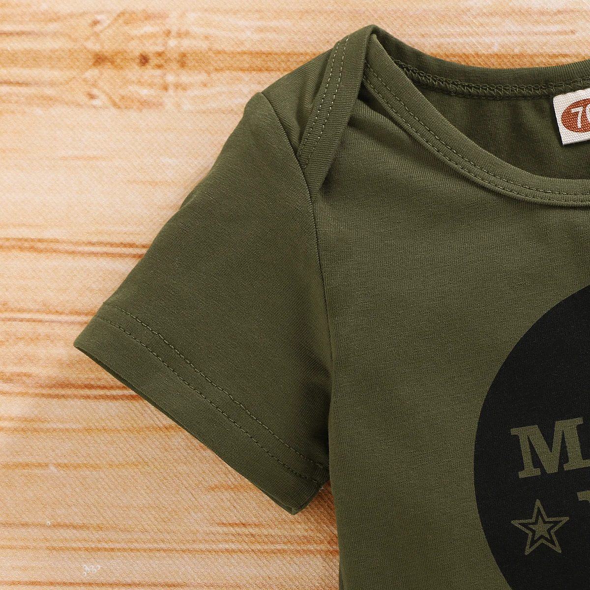 Newborn Baby Boy Summer Clothes Set Letters Short Sleeve Romper +Camouflage Pants+Hat 3pcs Outfits for Toddler Boy 0-18 Months