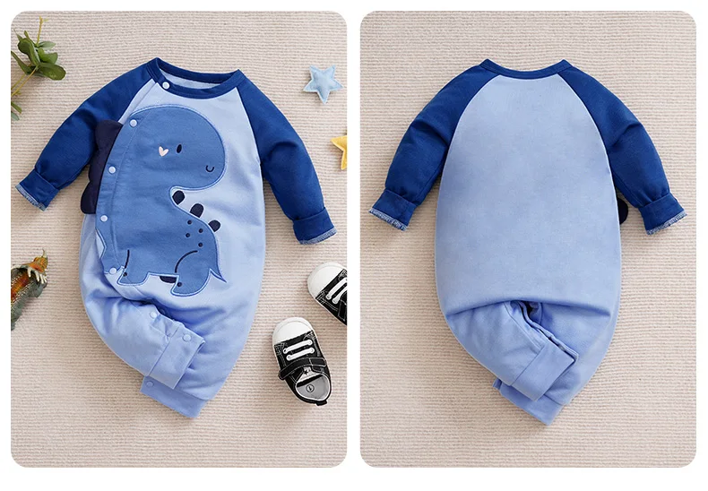 Spring and Autumn Newborn Baby Romper comfort long sleeve Baby Bodysuits blue Cartoons Dinosaur Animal 0-12 months Boy Clothes Spring and Autumn Newborn Baby Romper comfort long sleeve Baby Bodysuits blue Cartoons Dinosaur Animal 0-12 months Boy Clothes