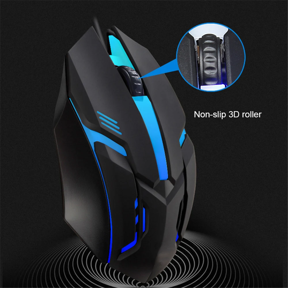 Alternative view of E-Sports USB Wired Mouse Colorful LED Gaming Mouse 5000 DPI Wired Mice Optical Wired Gamer Mouse For Desktop Laptop PC Computer