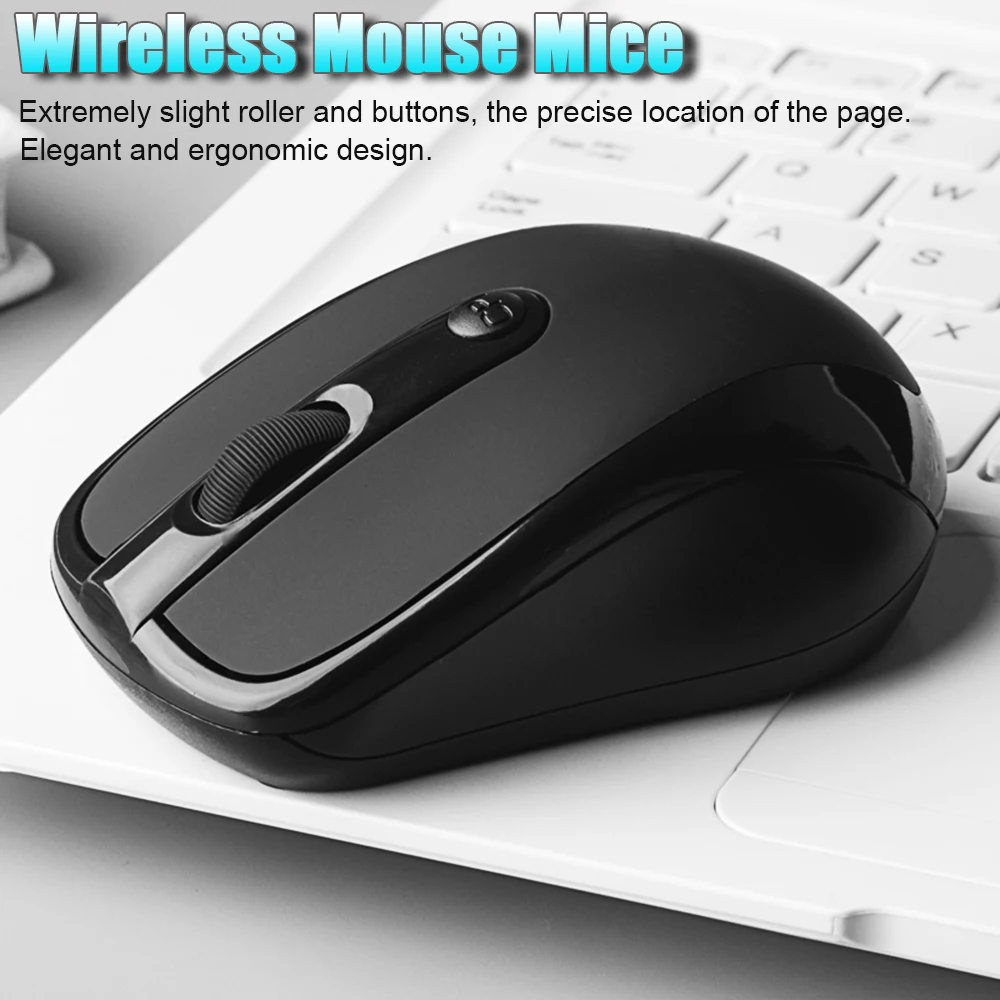 Alternative view of USB Wireless Mouse 2000DPI Adjustable Receiver Optical Computer 2.4GHz Ergonomic Mice For Laptop PC Mouse