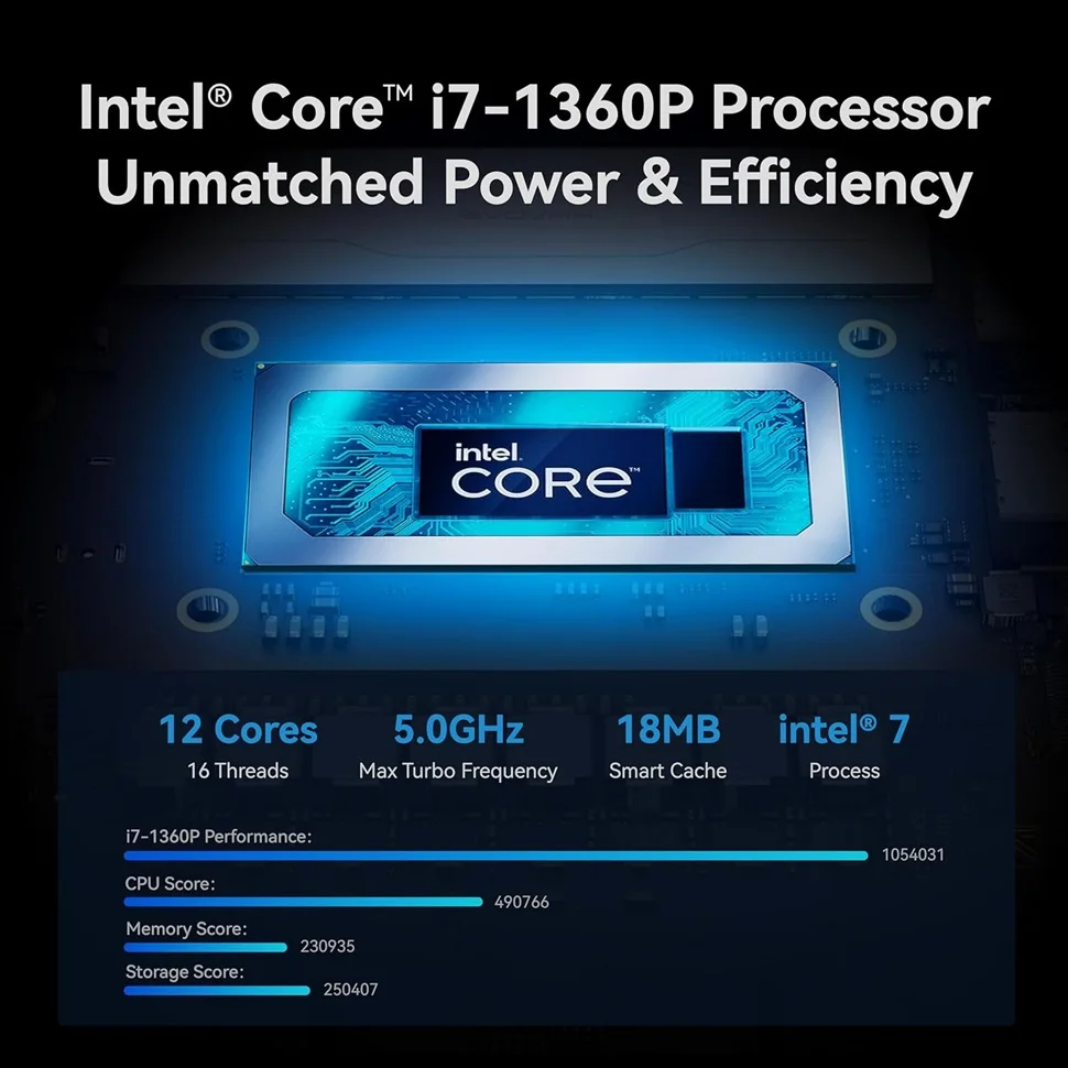 Alternative view of Khadas Mind Mini PC, Intel Core i7-1360P 5.0GHz Micro Desktop Computer with 5.55Wh Standby Battery, 32GB+1TB WiFi 6E, BT5.3
