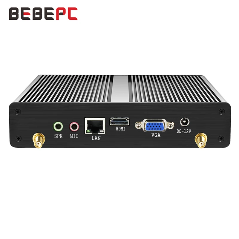 Tolibek Fanless HTPC Mini PC Intel Core i3 7100U i5 4200U Celeron 2955U DDR3L Windows 10 Pro minipc Office Desktop Computer WiFi