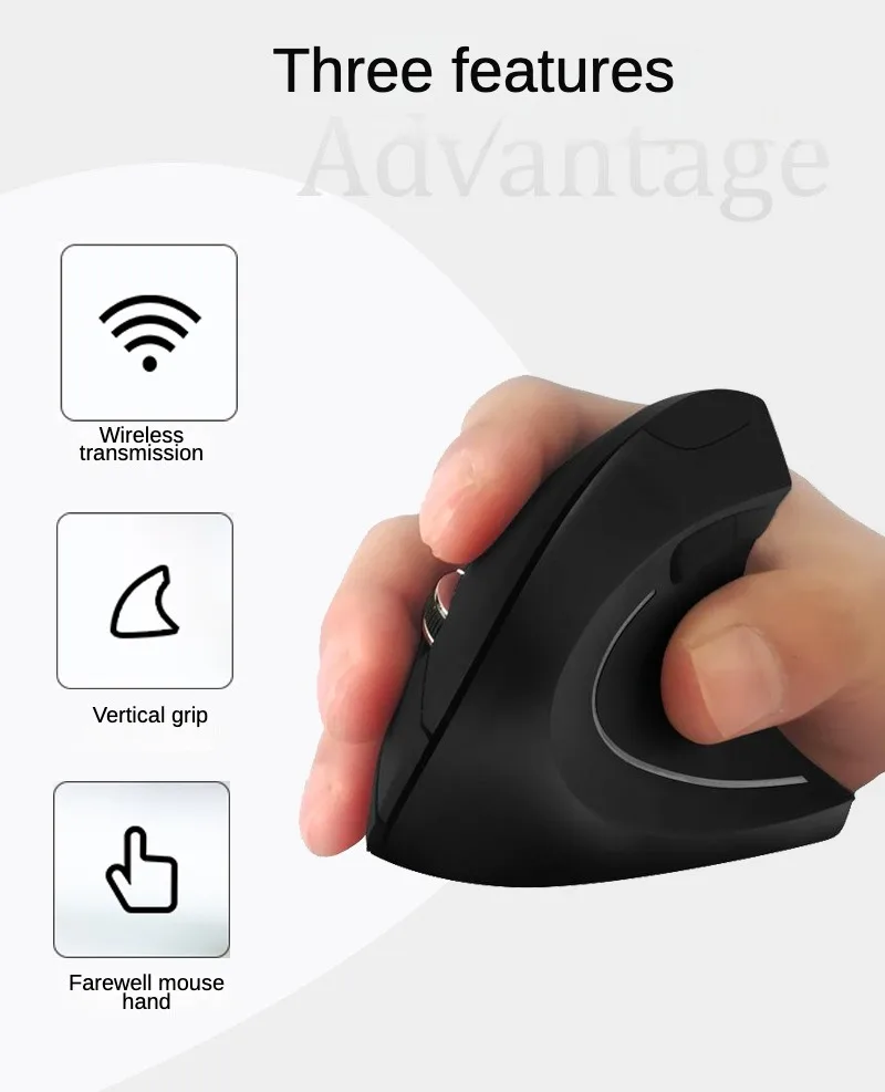3 Levels DPI for Laptop, PC, Computer, Desktop, Notebook, Specially for Right-handers Wireless Vertical Mouse 3 Levels DPI for Laptop, PC, Computer, Desktop, Notebook, Specially for Right-handers Wireless Vertical Mouse