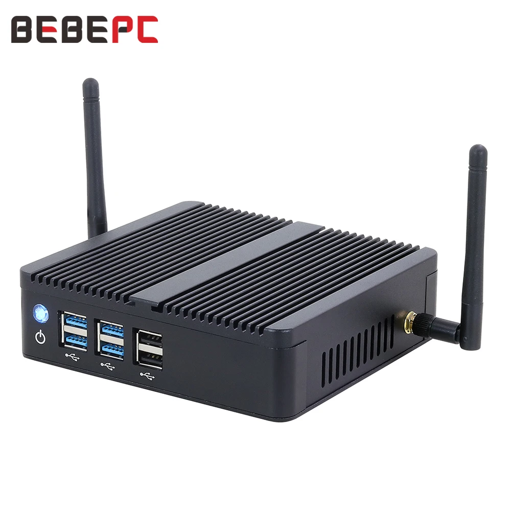 Tolibek HTPC Fanless Mini PC Windows 10 Intel Core i3 5005U i5 4200U Celeron 2955U DDR3L WiFi HDMI 8*USB Office Mini Computer