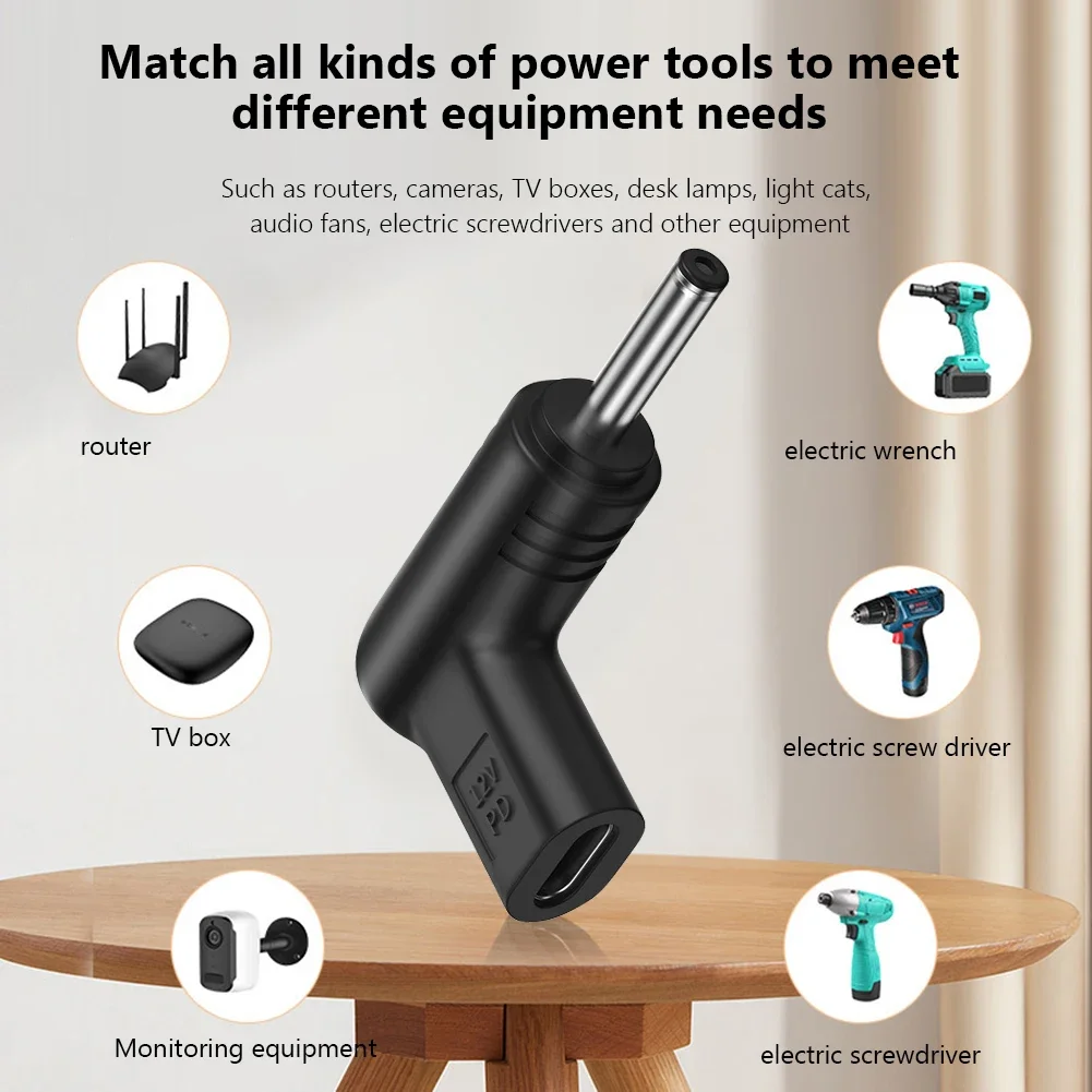 12V Power Connector Multifunctional Type C To DC Jack Plug Charging Adapter USB Type C Female To DC Male for Surveillance Camera