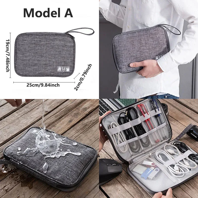 Alternative view of Portable Digital Storage Bag USB Gadget Waterproof Cable Organizer Pouch Electronics Devices Accessories Pack Supplies