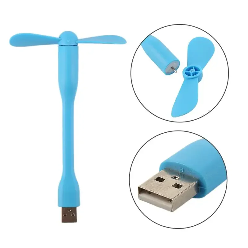 Alternative view of Creative USB Fan Flexible Portable Mini Fan and USB LED Light Lamp For Power Bank & Notebook & Computer Summer Gadget New