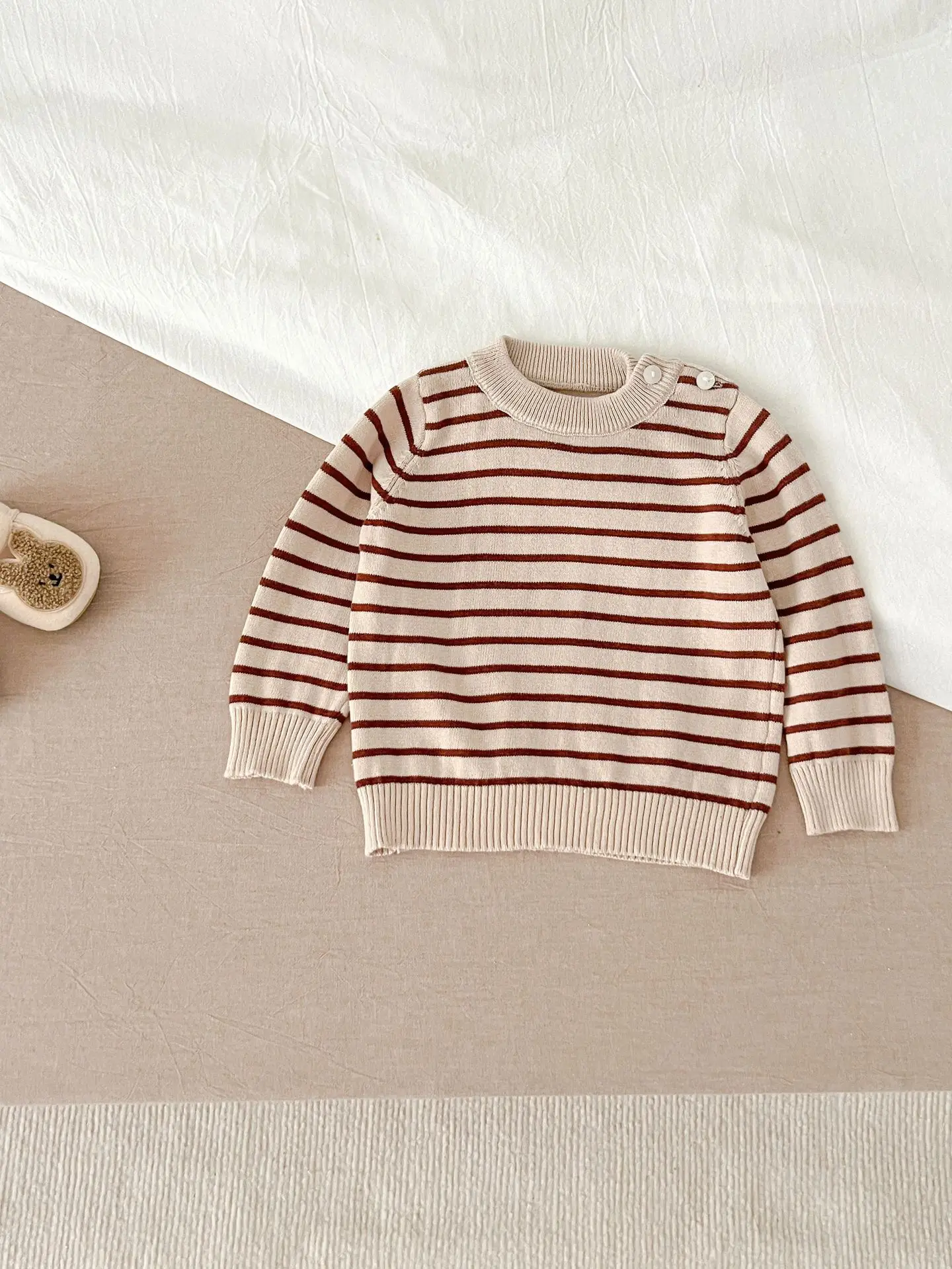 Spring And Autumn Newborn Infant Baby Boys And Girls Knit Top Shirt Stripe Round Dot Sweater Kids Fashion Baby Clothing Spring And Autumn Newborn Infant Baby Boys And Girls Knit Top Shirt Stripe Round Dot Sweater Kids Fashion Baby Clothing