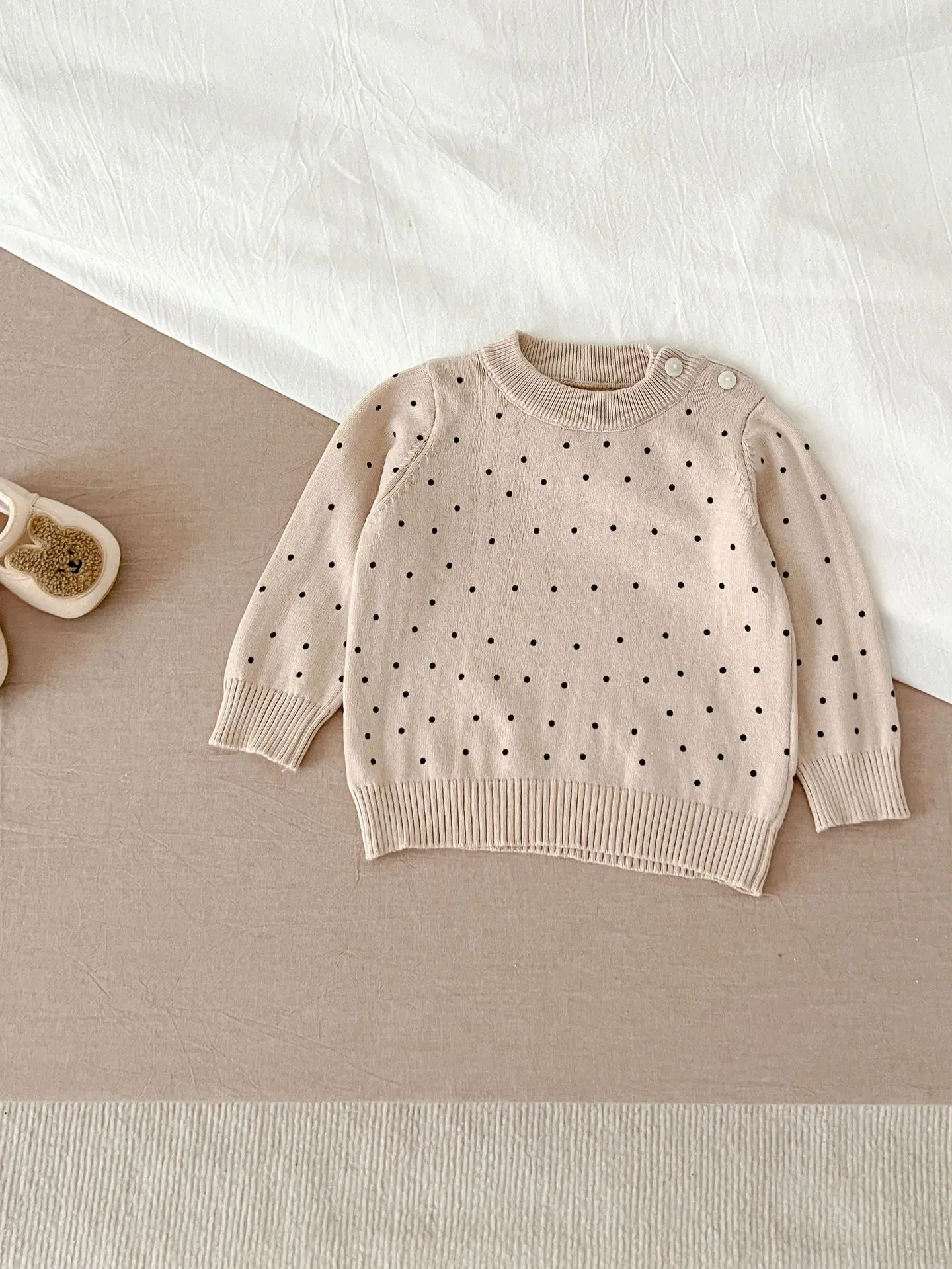 Spring And Autumn Newborn Infant Baby Boys And Girls Knit Top Shirt Stripe Round Dot Sweater Kids Fashion Baby Clothing Spring And Autumn Newborn Infant Baby Boys And Girls Knit Top Shirt Stripe Round Dot Sweater Kids Fashion Baby Clothing