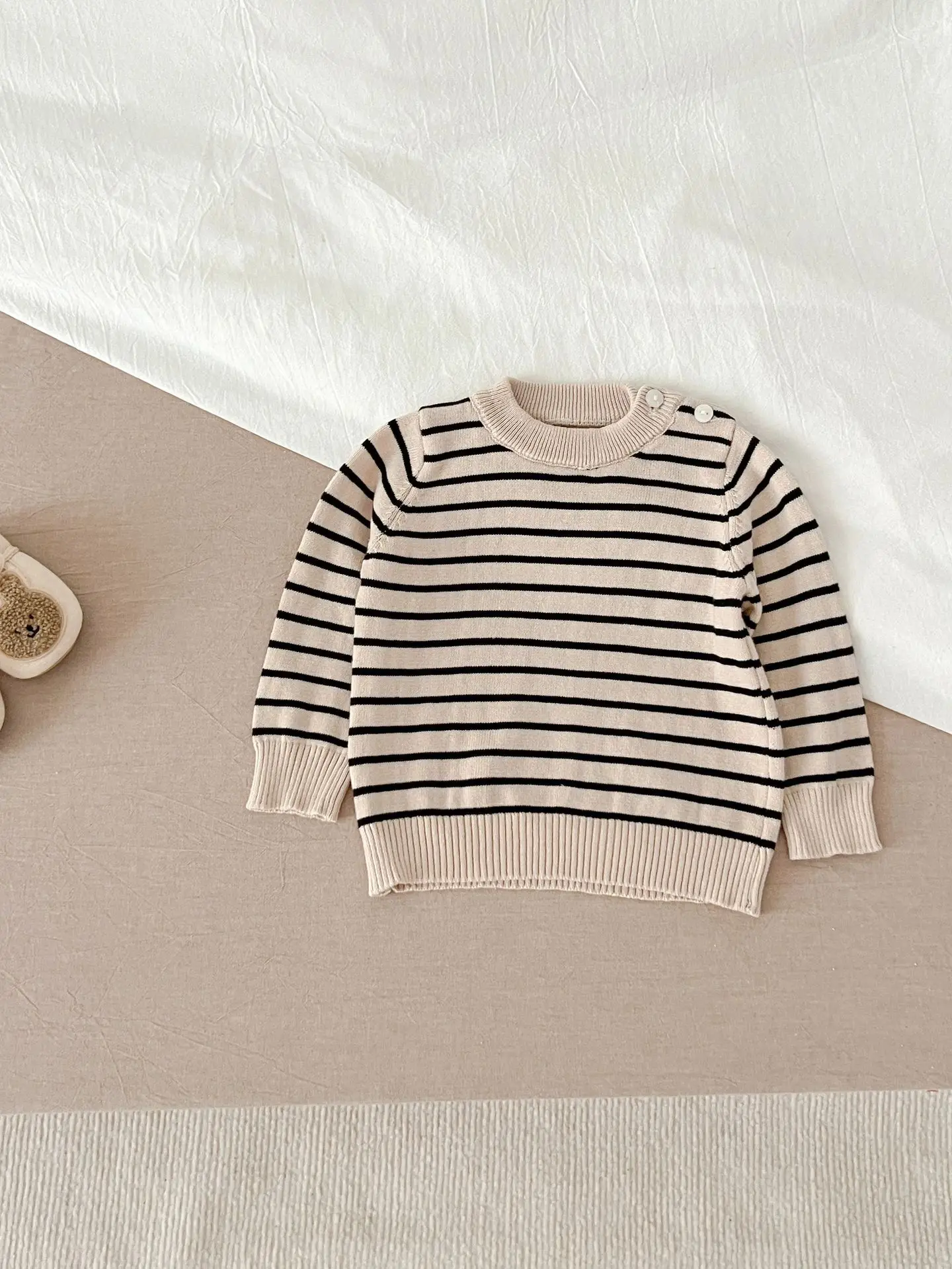 Spring And Autumn Newborn Infant Baby Boys And Girls Knit Top Shirt Stripe Round Dot Sweater Kids Fashion Baby Clothing Spring And Autumn Newborn Infant Baby Boys And Girls Knit Top Shirt Stripe Round Dot Sweater Kids Fashion Baby Clothing