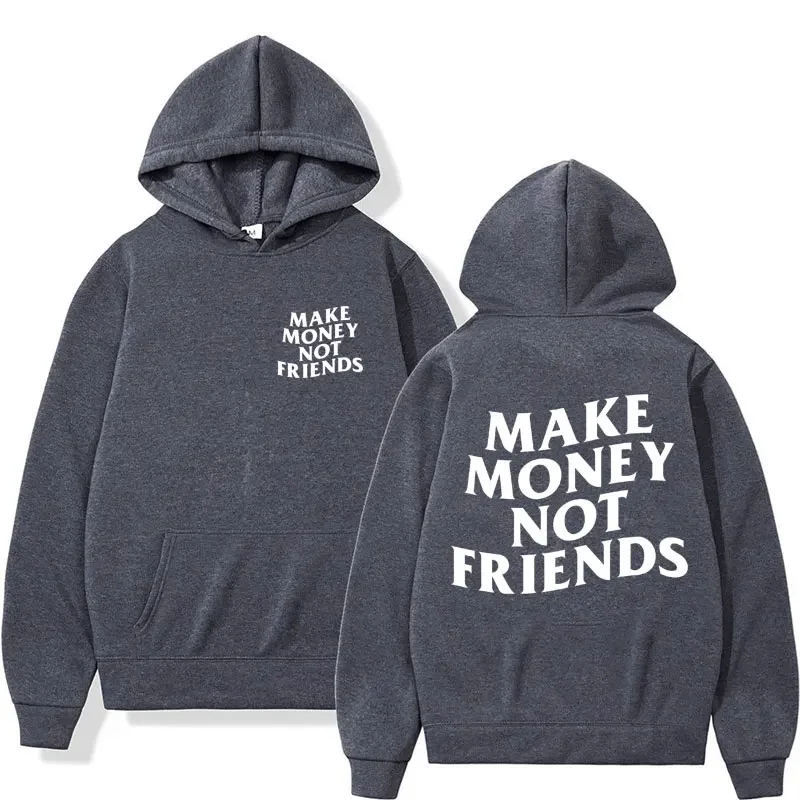 Alternative view of Funny Need Money Letter Print Hoodie Fashion Design Men's Women's Sweatshirt Fleece Oversized Couples Casual Streetwear Hoodies
