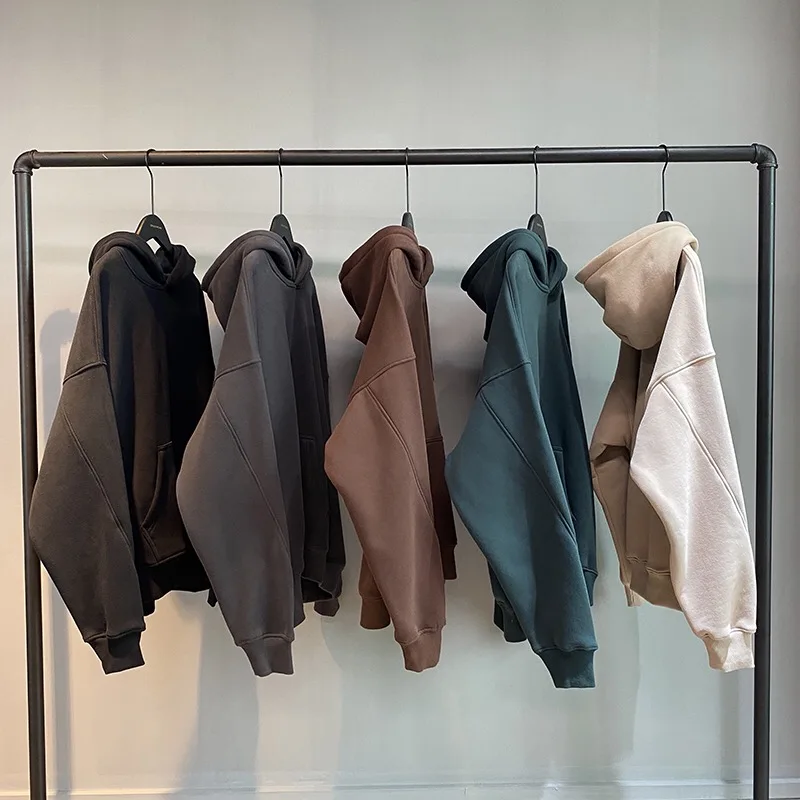 Alternative view of Stitched fleece hoodie