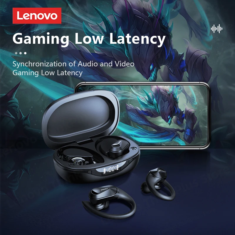 Alternative view of New Lenovo LP75 TWS Sports Earphones Bluetooth 5.3 Wireless Headphones Waterproof HiFi Stereo Noise Reduction Earbuds with Mics