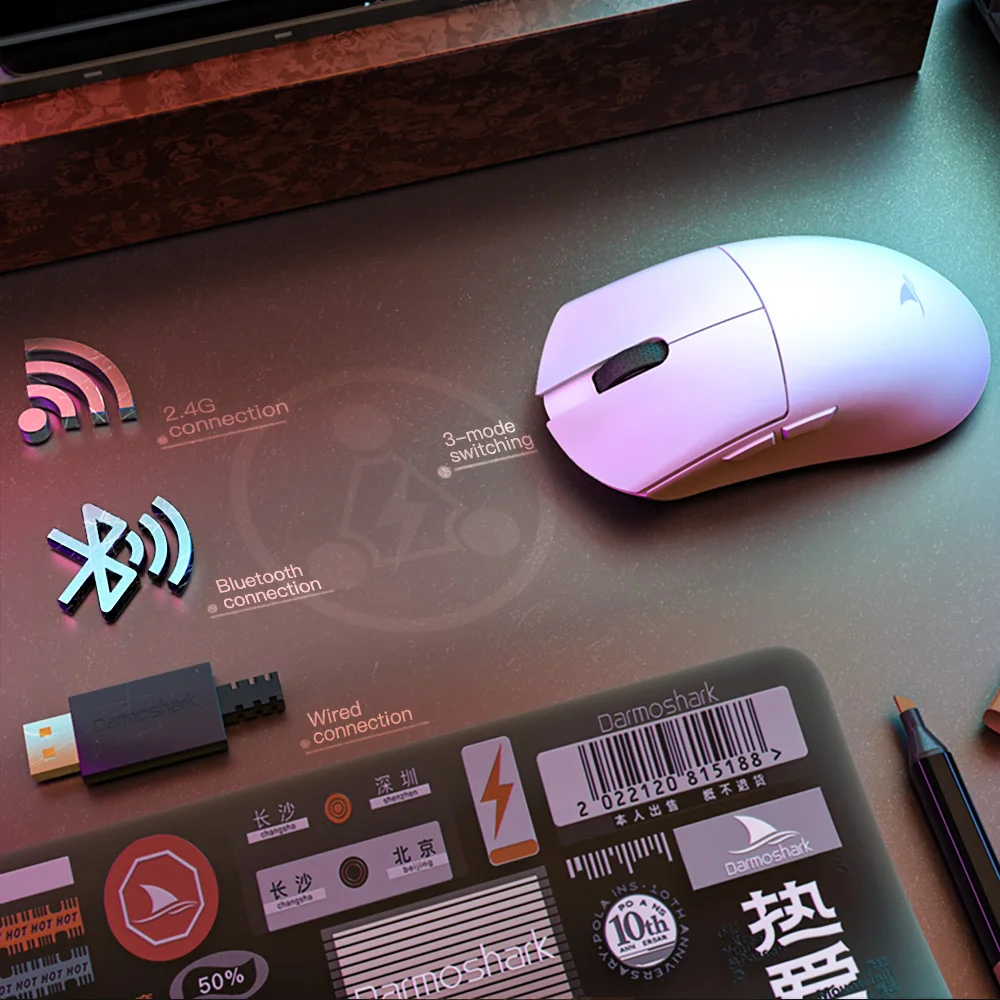 Alternative view of Motospeed Darmoshark M3 Bluetooth Wireless Gaming Mouse 26000DPI PAM3395 Optical Sensor Computer Office Mouse TTC For Laptop PC