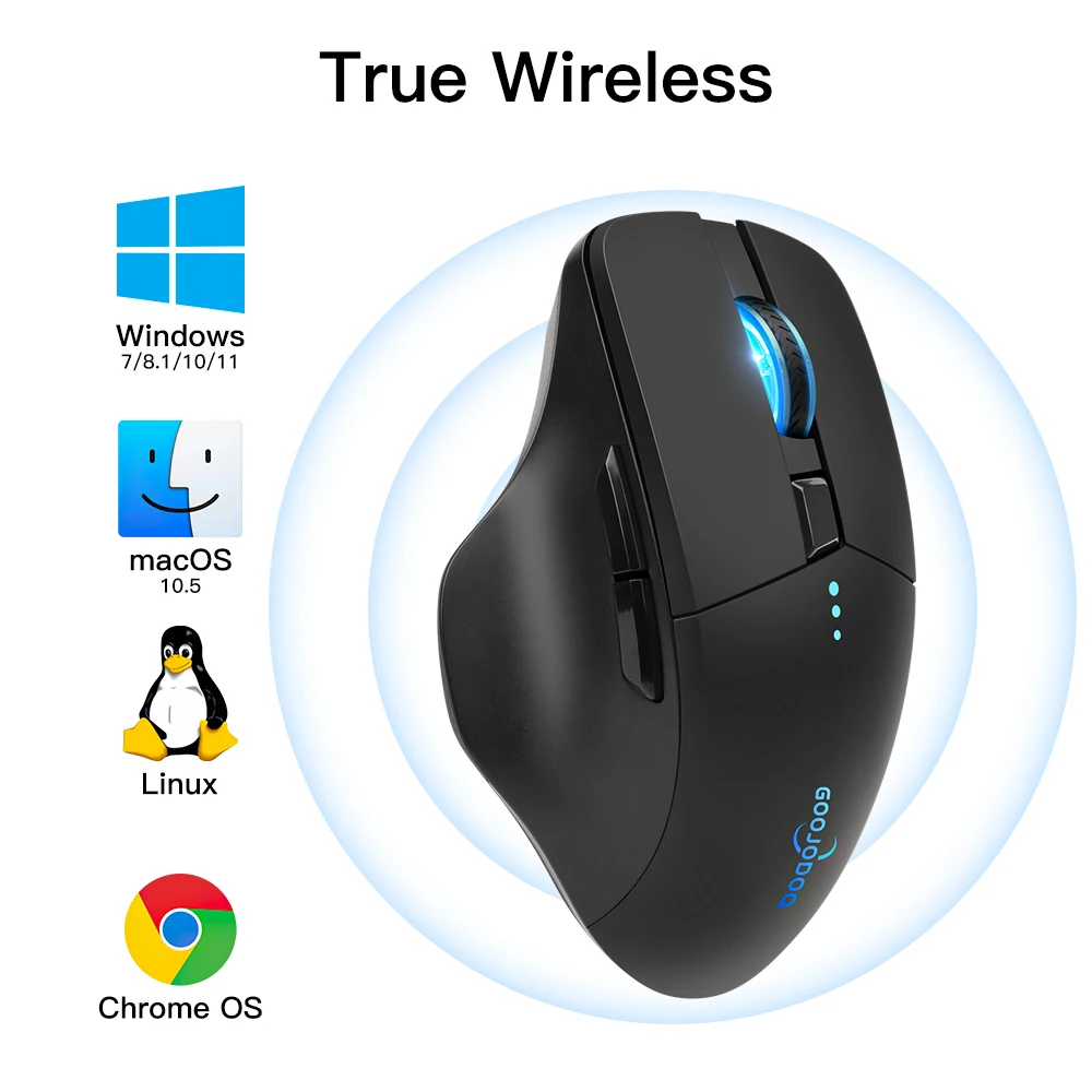 Alternative view of Bluetooth wireless mouse 2.4G mouse gamer 4000 DPI Optical Sensor 6 Mute Buttons For MacBook Tablet Laptop PC gaming mouse