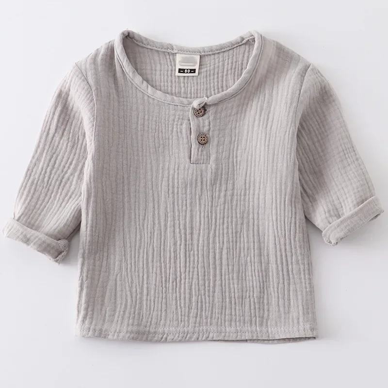 Alternative view of Baby Organic Cotton T-shitrs Newborn Toddlers Boys Tops Casual Spring Summer Cute Soft Muslin Clothes 0-6Years Soft T Shirt