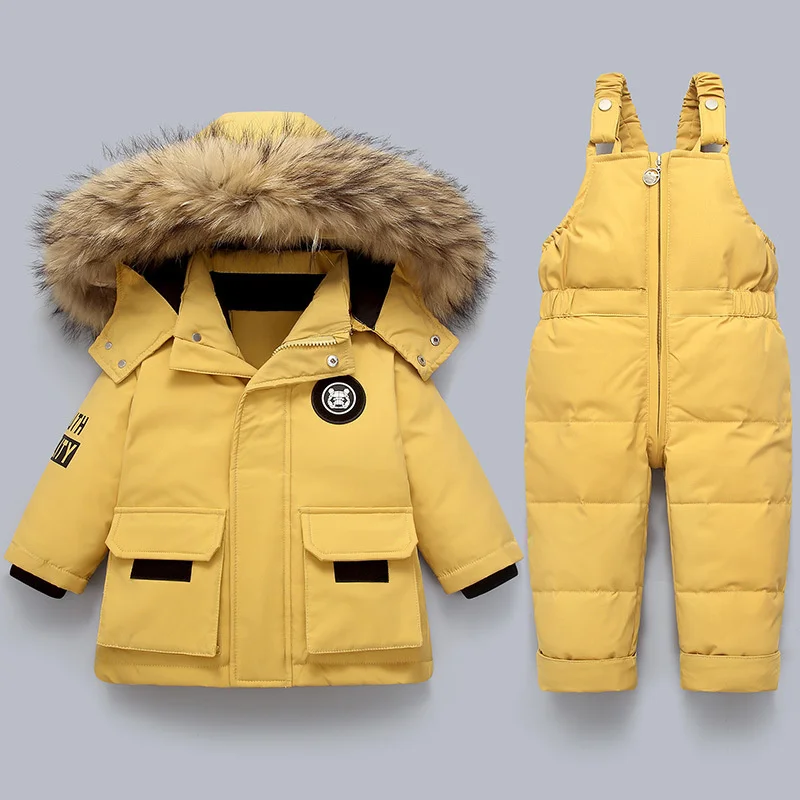 Alternative view of New Baby Winter Warm Down Jacket parka Boy Thicken Jumpsuit Infant coat toddler Girl Clothes Kids Snowsuit Children Clothing Set