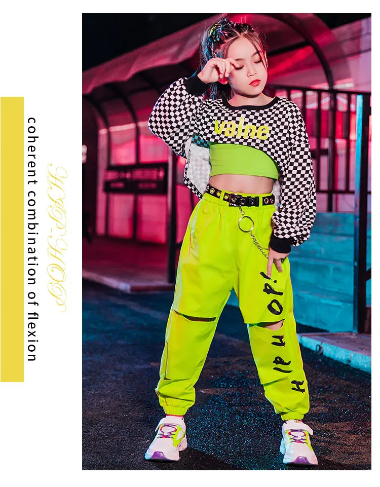 2023 Girls Jazz Dance Costumes Children'S Hip-Hop Street Dance Clothes Ballroom Hip Hop Dancing Clothes Stage Outfits DQS6223 2023 Girls Jazz Dance Costumes Children'S Hip-Hop Street Dance Clothes Ballroom Hip Hop Dancing Clothes Stage Outfits DQS6223