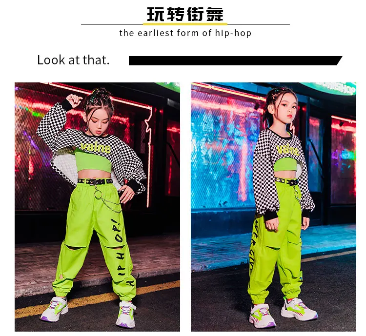 2023 Girls Jazz Dance Costumes Children'S Hip-Hop Street Dance Clothes Ballroom Hip Hop Dancing Clothes Stage Outfits DQS6223 2023 Girls Jazz Dance Costumes Children'S Hip-Hop Street Dance Clothes Ballroom Hip Hop Dancing Clothes Stage Outfits DQS6223