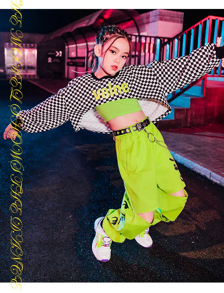2023 Girls Jazz Dance Costumes Children'S Hip-Hop Street Dance Clothes Ballroom Hip Hop Dancing Clothes Stage Outfits DQS6223 2023 Girls Jazz Dance Costumes Children'S Hip-Hop Street Dance Clothes Ballroom Hip Hop Dancing Clothes Stage Outfits DQS6223