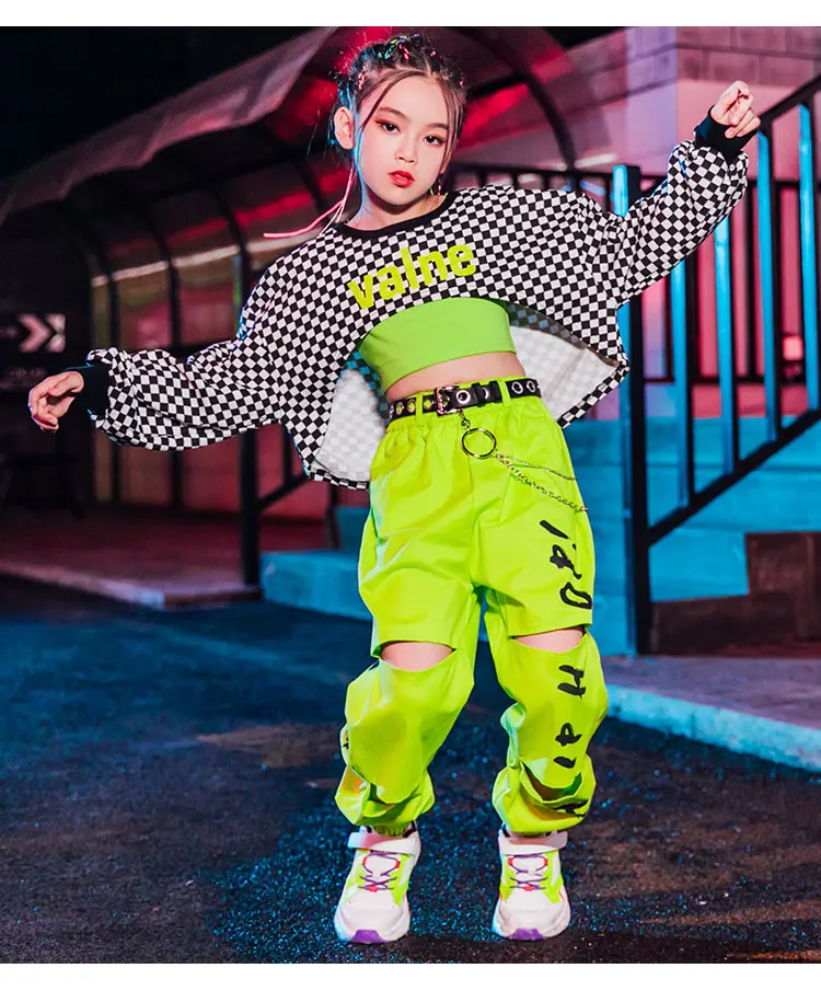 2023 Girls Jazz Dance Costumes Children'S Hip-Hop Street Dance Clothes Ballroom Hip Hop Dancing Clothes Stage Outfits DQS6223 2023 Girls Jazz Dance Costumes Children'S Hip-Hop Street Dance Clothes Ballroom Hip Hop Dancing Clothes Stage Outfits DQS6223