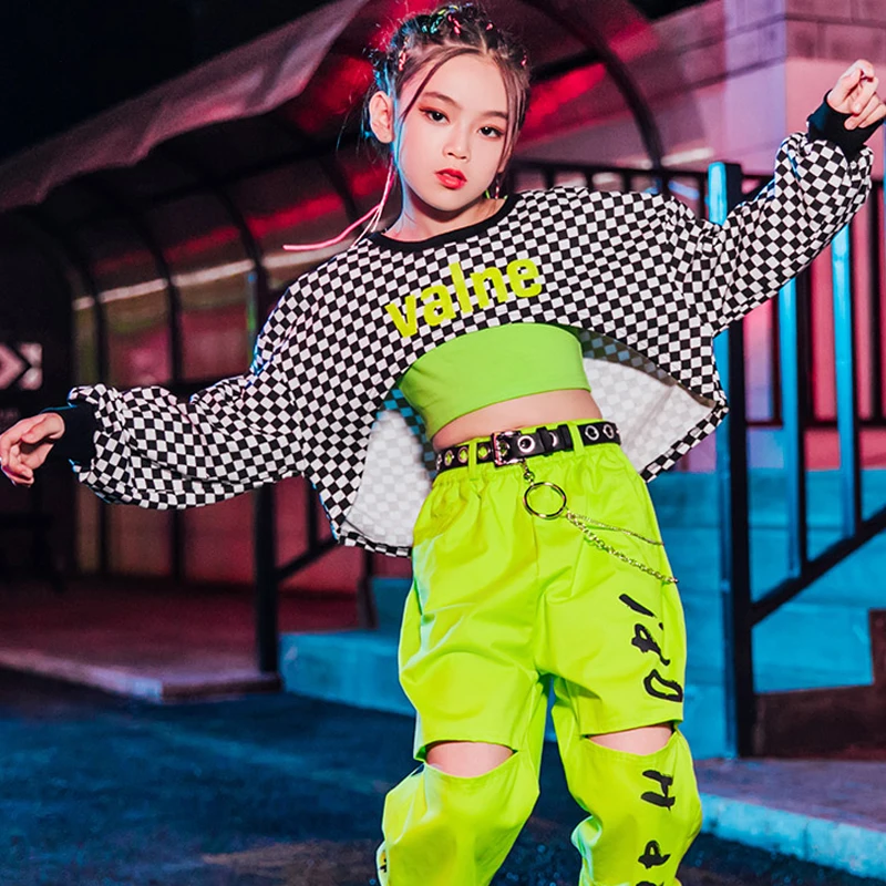 Alternative view of 2023 Girls Jazz Dance Costumes Children'S Hip-Hop Street Dance Clothes Ballroom Hip Hop Dancing Clothes Stage Outfits DQS6223