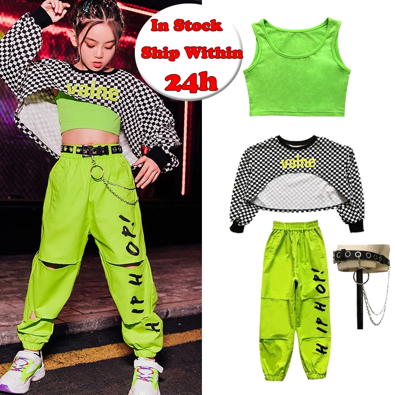 2023 Girls Jazz Dance Costumes Children'S Hip-Hop Street Dance Clothes Ballroom Hip Hop Dancing Clothes Stage Outfits DQS6223