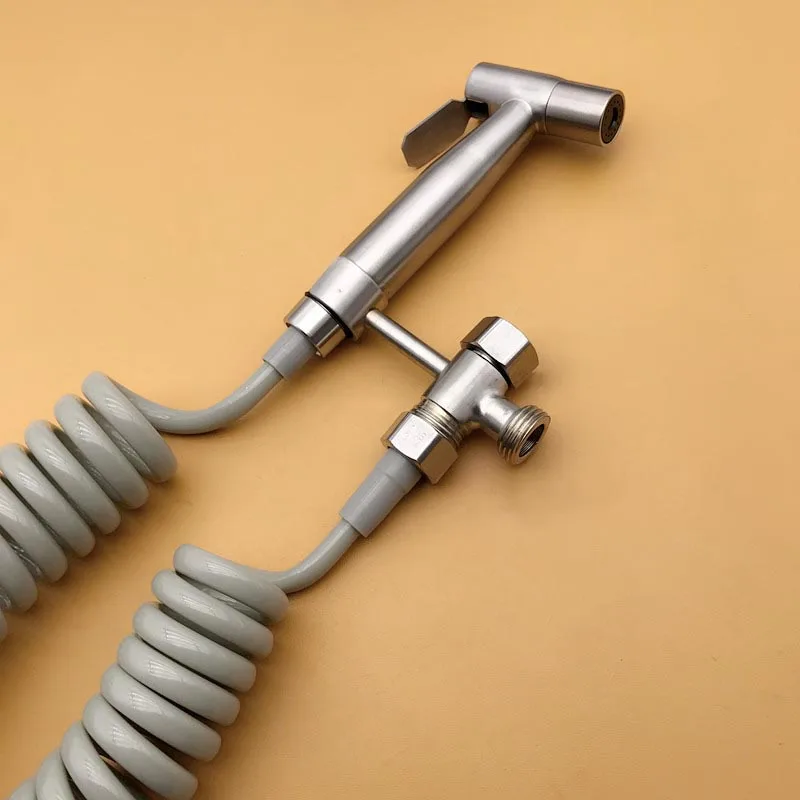 Alternative view of Handheld wash Bidet Spraver Set 304 Stainless SteeSpray Gun Shower Pressurizing Handheld Toilet spray gun shower Self Cleaning