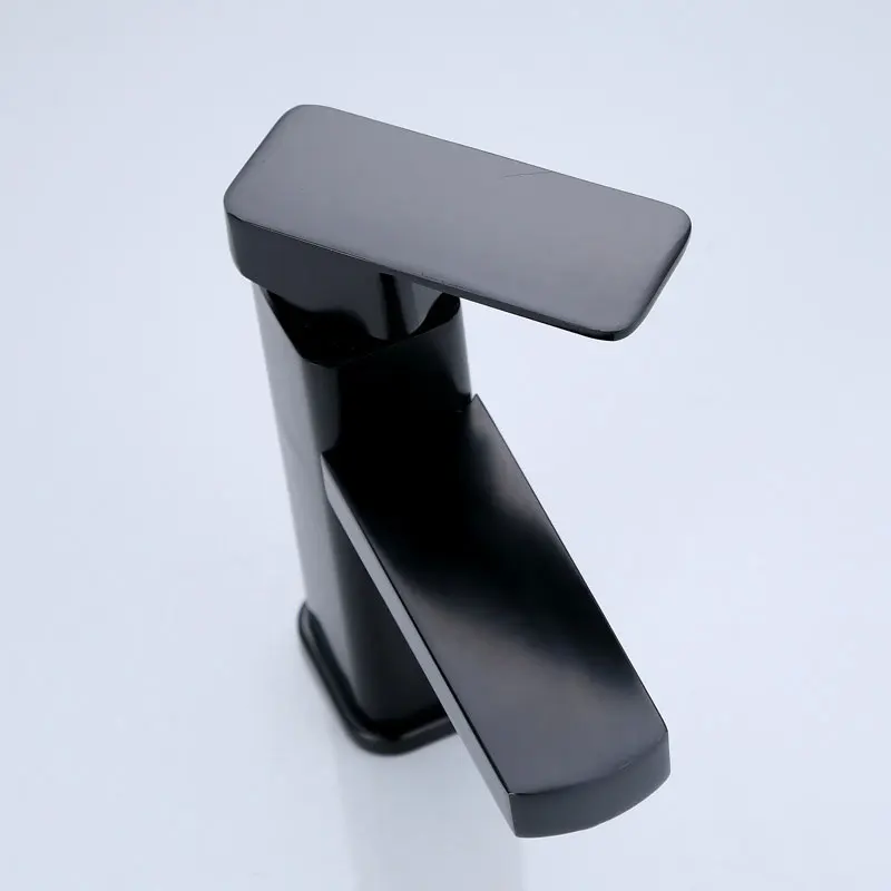 Alternative view of Black/Chrome Bathroom Faucets Hot and Cold Mixer Faucets Vanity Bathroom Kitchen Deck Mounted Bathroom Sink Faucets