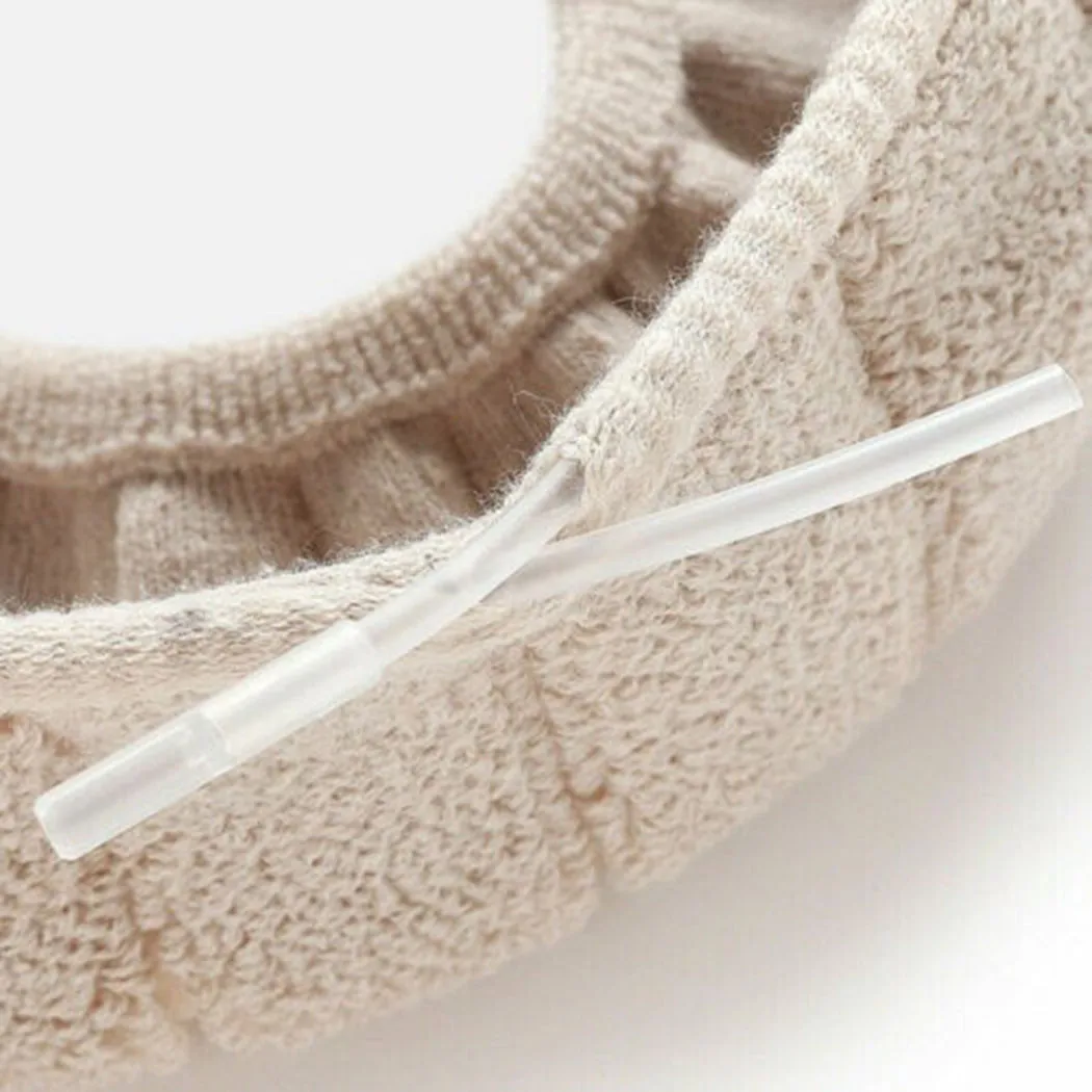 1Pcs Bathroom Toilet Seat Cover Mat Washable  Warmer Bathroom Toilet Cushion With Handle Thicker Soft Knitting Closestool Pad