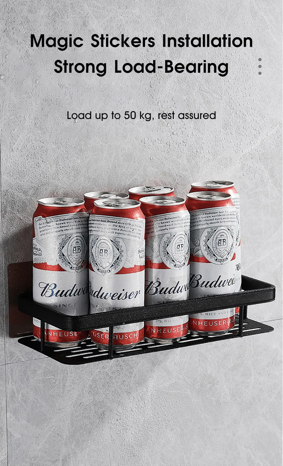 Bathroom Storage Rack No Drill Shelves Wall Mount Corner Shelf Shower Holder For WC Shampoo Organizer Bathroom Accessories