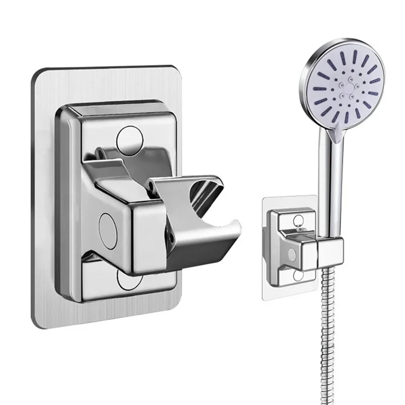 Shower Head Holder Adjustable Wall Mounted Shower Holder Self-Adhesive Showerhead Handheld Bracket Bathroom Accessories 1pc