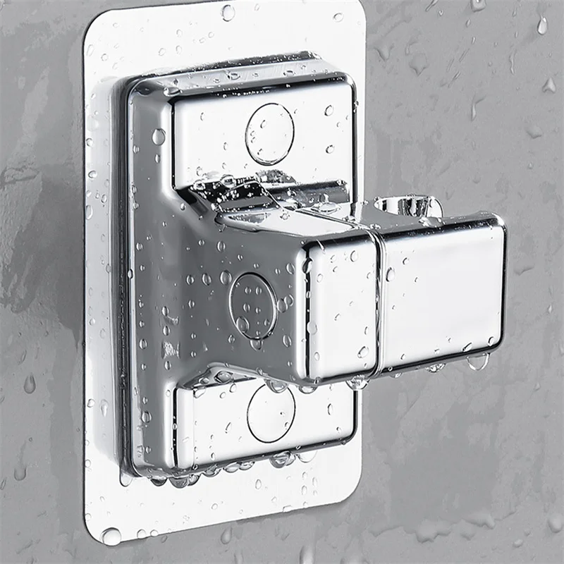 Shower Head Holder Adjustable Wall Mounted Shower Holder Self-Adhesive Showerhead Handheld Bracket Bathroom Accessories 1pc