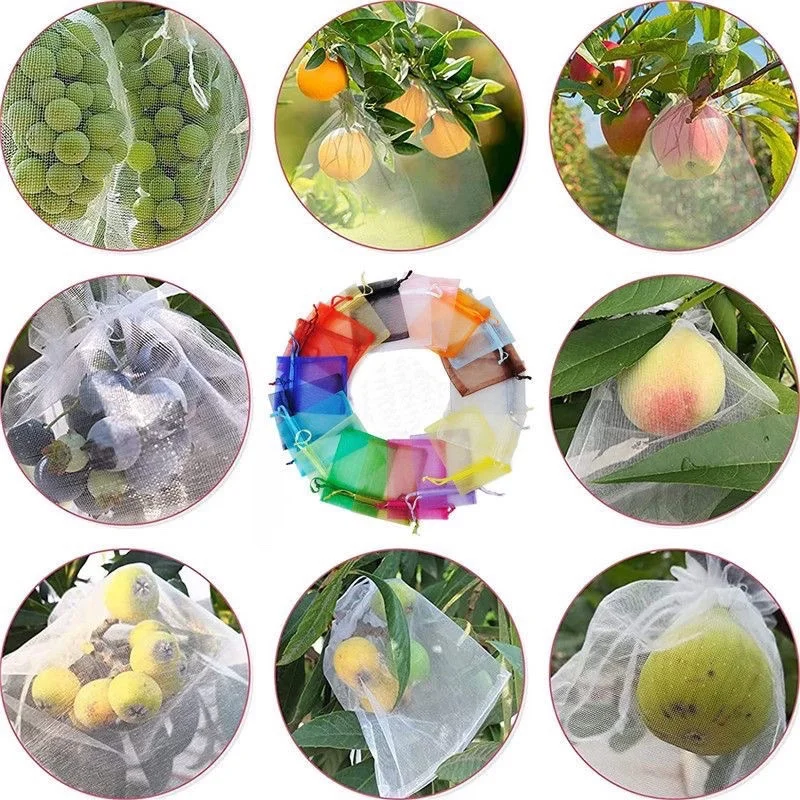 1/5/50/100Pcs Grapes Fruit Protection Bags Pest Control Anti-Bird Garden Netting Bags Mesh Agricultural Tree Garden Tool Bags
