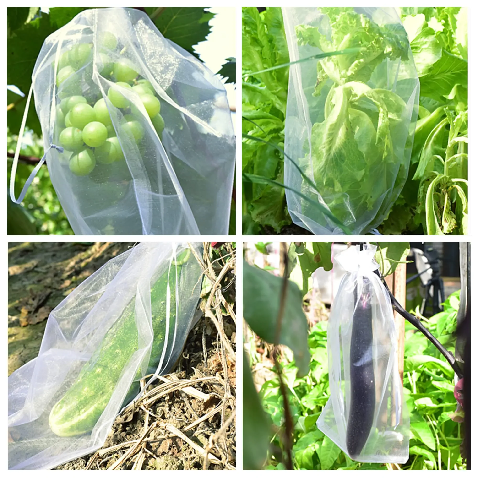 Alternative view of 10-100pcs Plant Protection Bags Fruit Grow Bags Netting Mesh for Vegetable Strawberry Grapes Pest Control Anti-Bird Garden Tools