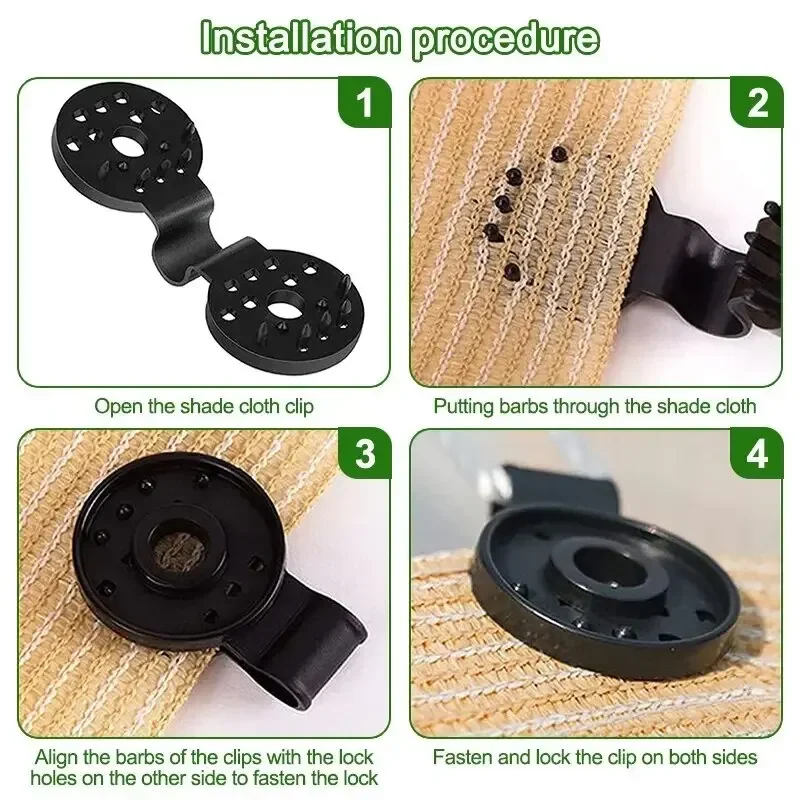 50Pcs Shade Cloth Clips Shade Fabric Clamps Grommets For Net Mesh Cover Sunblock Fabric In Garden Backyard Greenhouse Fixer - Image 4