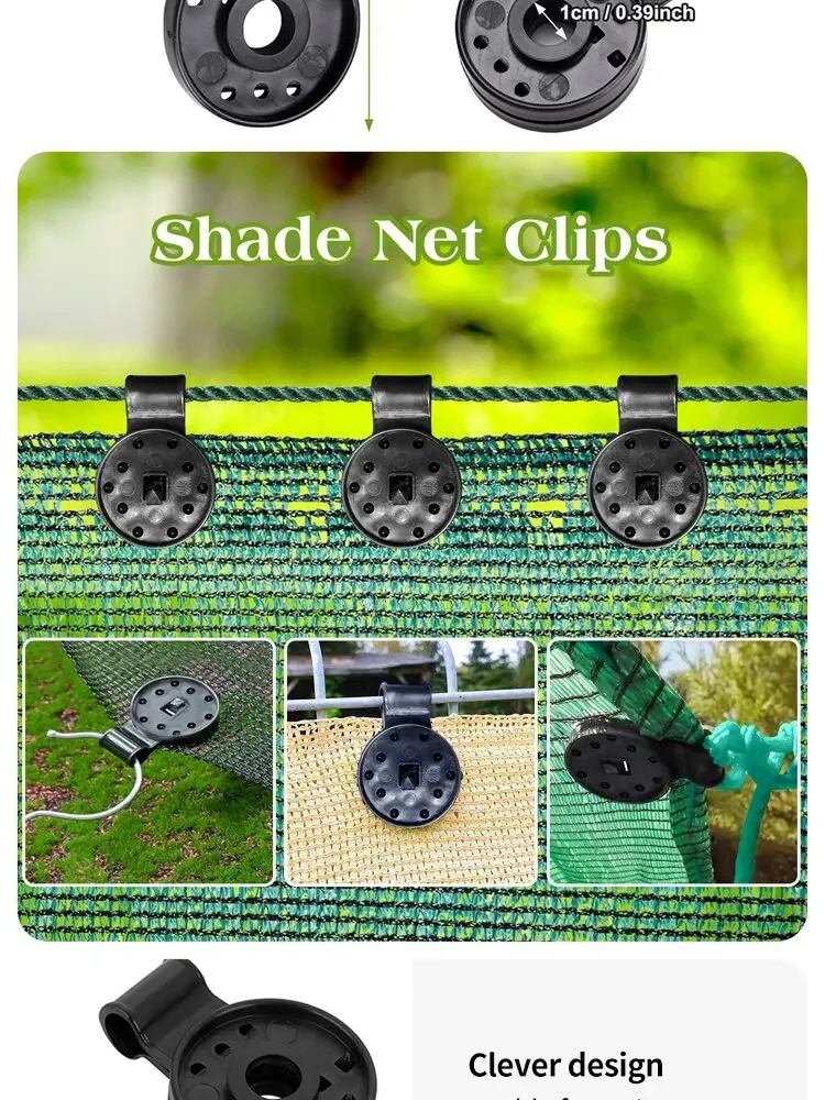 50Pcs Shade Cloth Clips Shade Fabric Clamps Grommets For Net Mesh Cover Sunblock Fabric In Garden Backyard Greenhouse Fixer 50Pcs Shade Cloth Clips Shade Fabric Clamps Grommets For Net Mesh Cover Sunblock Fabric In Garden Backyard Greenhouse Fixer