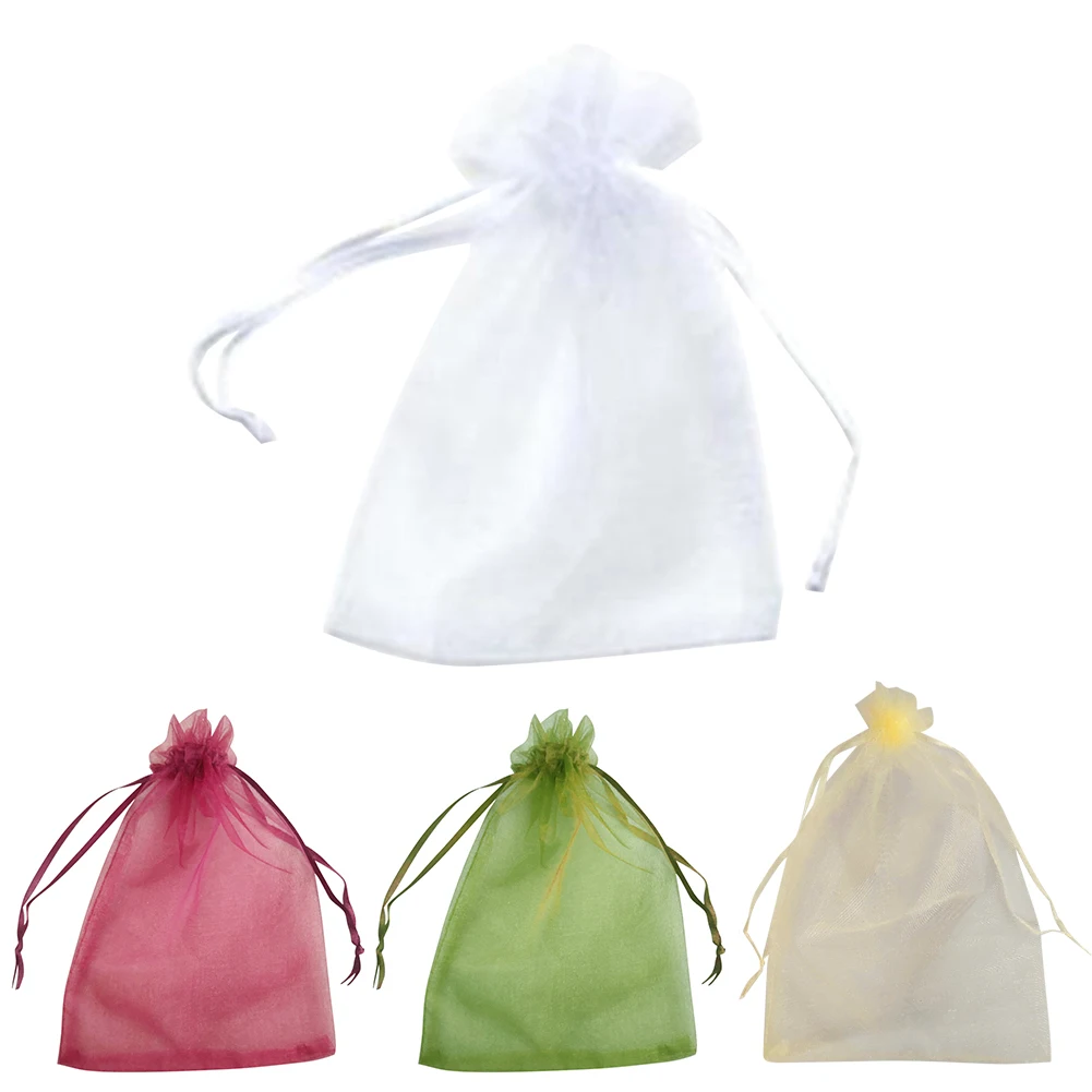20-100pcs Strawberry Grapes Fruit Grow Bags Netting Mesh Vegetable Plant Protection Bags For Pest Control Anti-Bird Garden Tools