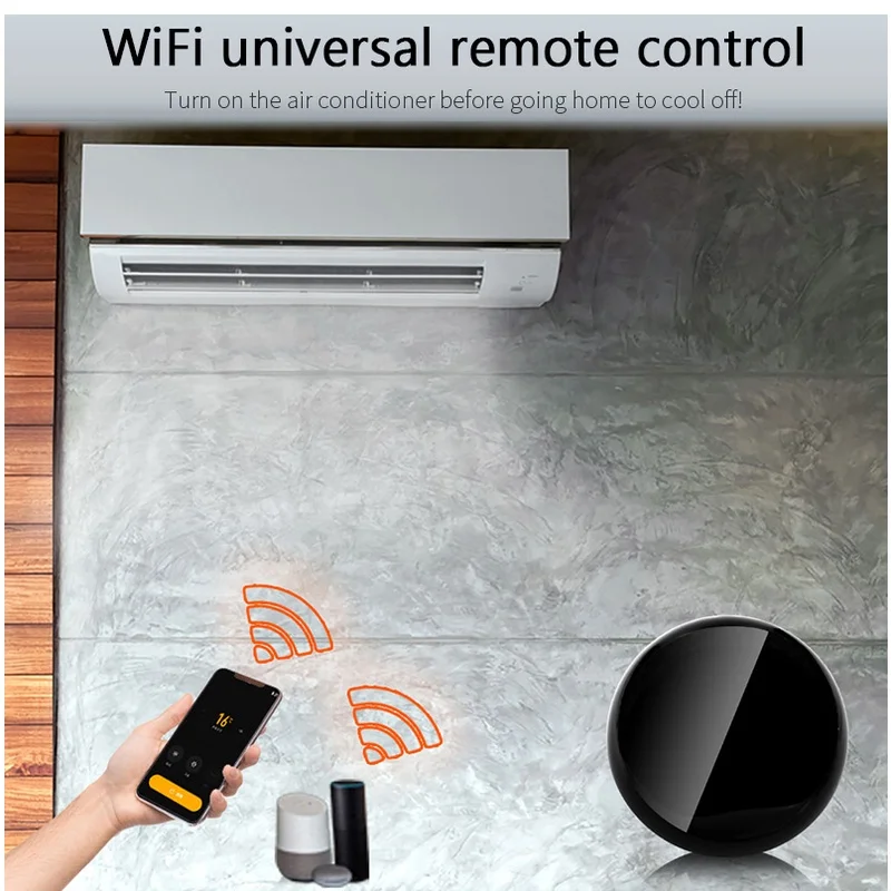 Alternative view of WiFi IR Control Hub Wireless Remote Control Via Smartlife Tuya APP Smart Home Blaster Infrared Work With Google Alexa Home