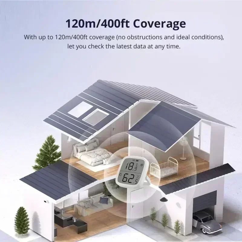 Alternative view of SONOFF SNZB-02D Zigbee LCD Smart Temperature Humidity Sensor Remote Real-time Monitoring SONOFF SNZB-02D for BabyRoom Greenhouse