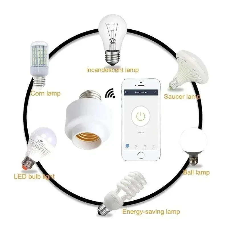 Tuya WIiFi BL E27 Socket Smart Lamp Holder Base Light Bulbs Adapter Kitchen Bedroom Light Switch Alexa Google Home Voice Control - Image 3