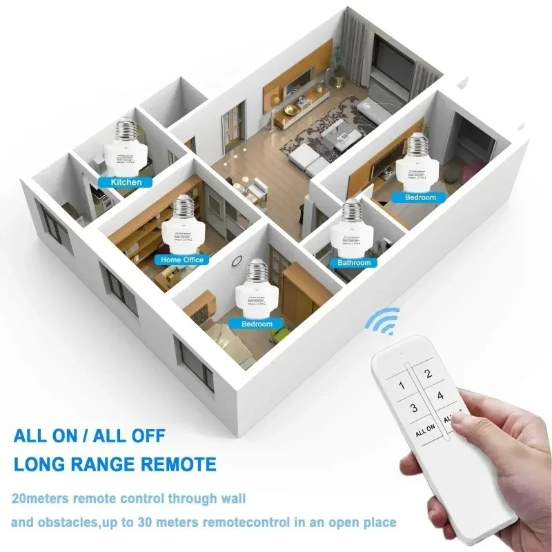 Tuya WIiFi BL E27 Socket Smart Lamp Holder Base Light Bulbs Adapter Kitchen Bedroom Light Switch Alexa Google Home Voice Control - Image 6