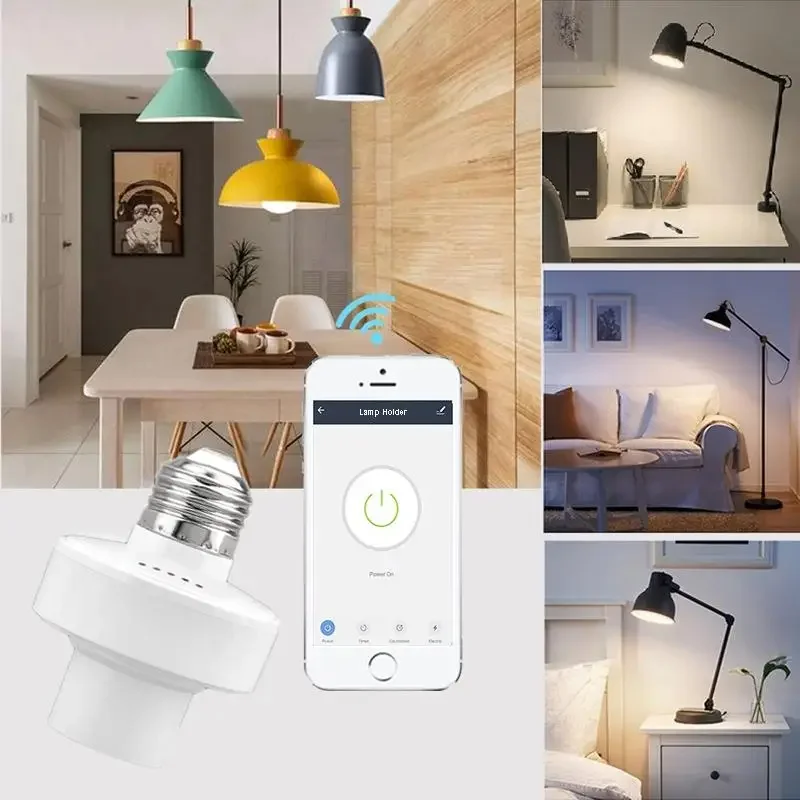 Tuya WIiFi BL E27 Socket Smart Lamp Holder Base Light Bulbs Adapter Kitchen Bedroom Light Switch Alexa Google Home Voice Control