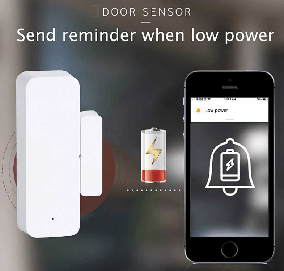 Tuya Smart WiFi Door Sensor Door Open/Closed Detector Home Alarm Security Protection Smart Life Control Via Alexa Google Home
